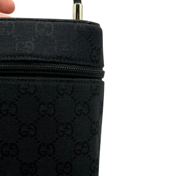 Gucci Tom Ford Era Vintage Monogram Box Vanity Bag in Black - Picture 6 of 10